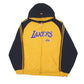 Mens Yellow Adidas NBA Los Angeles Lakers Hoodie Full Zip Jumper