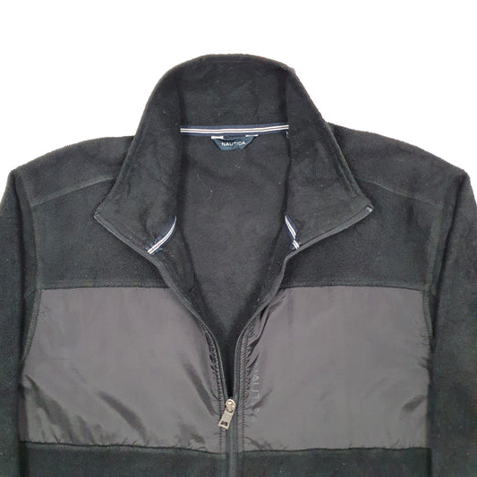 Mens Black Nautica  Full Zip Jumper