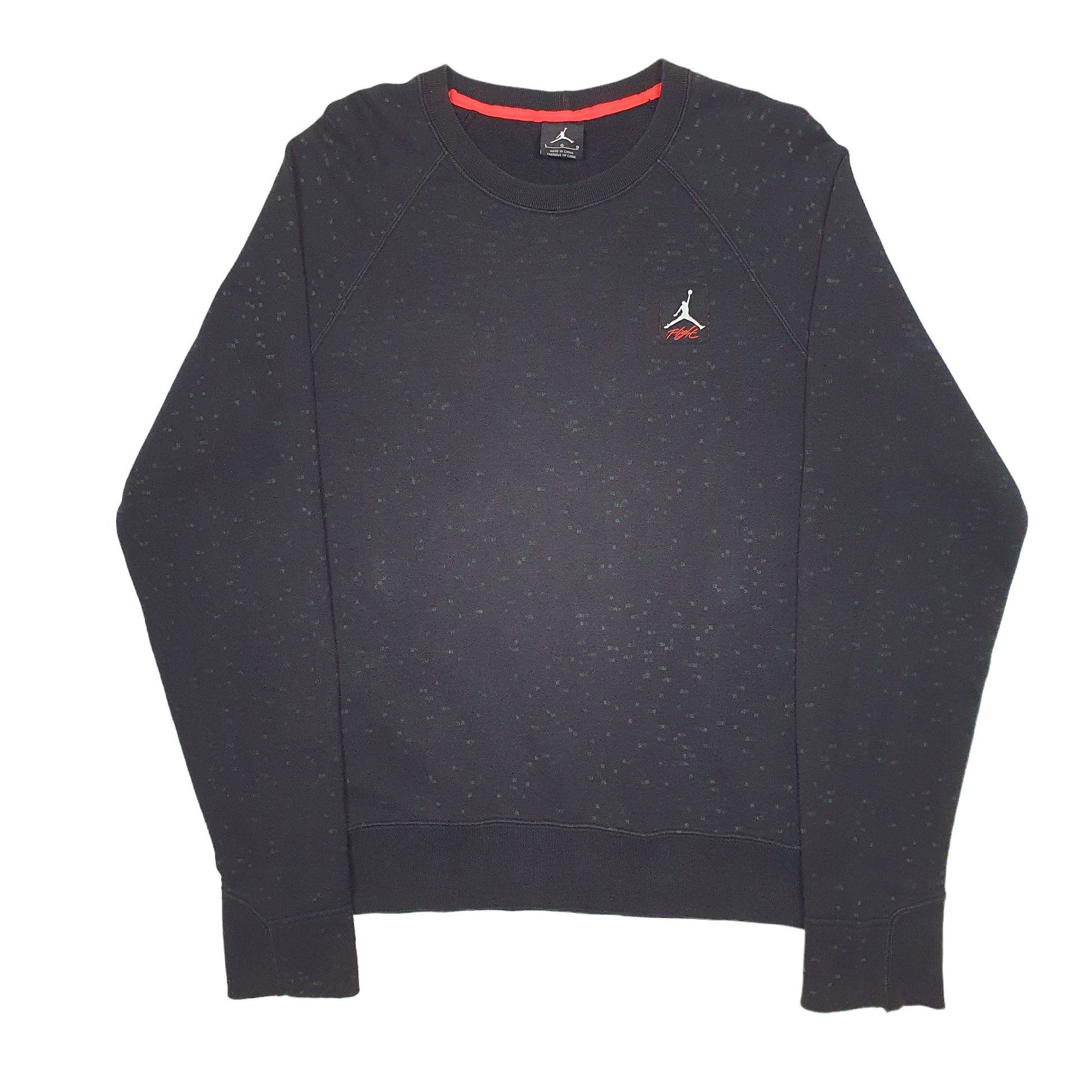 Mens Black Nike Jordan Air Jordan Flight Jumpman Crewneck Jumper