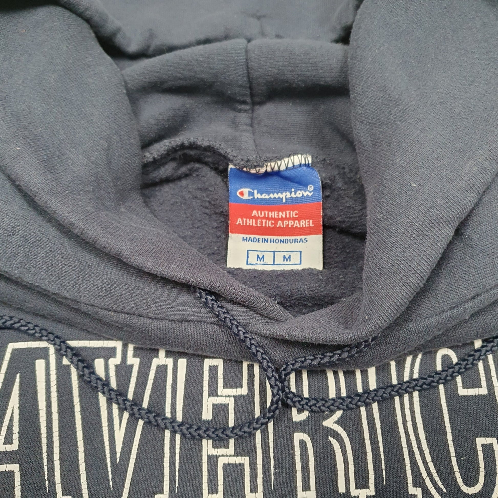 Mens Navy Champion Mallard Creek Mavericks Football Hoodie Jumper