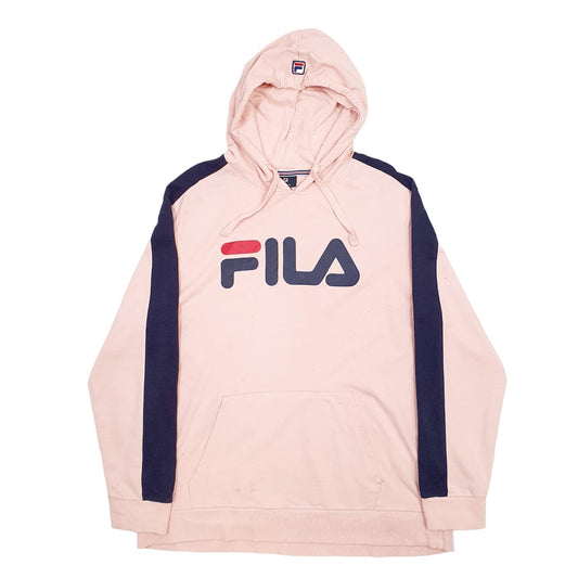 Fila Spellout Hoodie L Pink