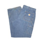 Mens Blue Carhartt Flame Resistant Carpenter JeansW40 L32