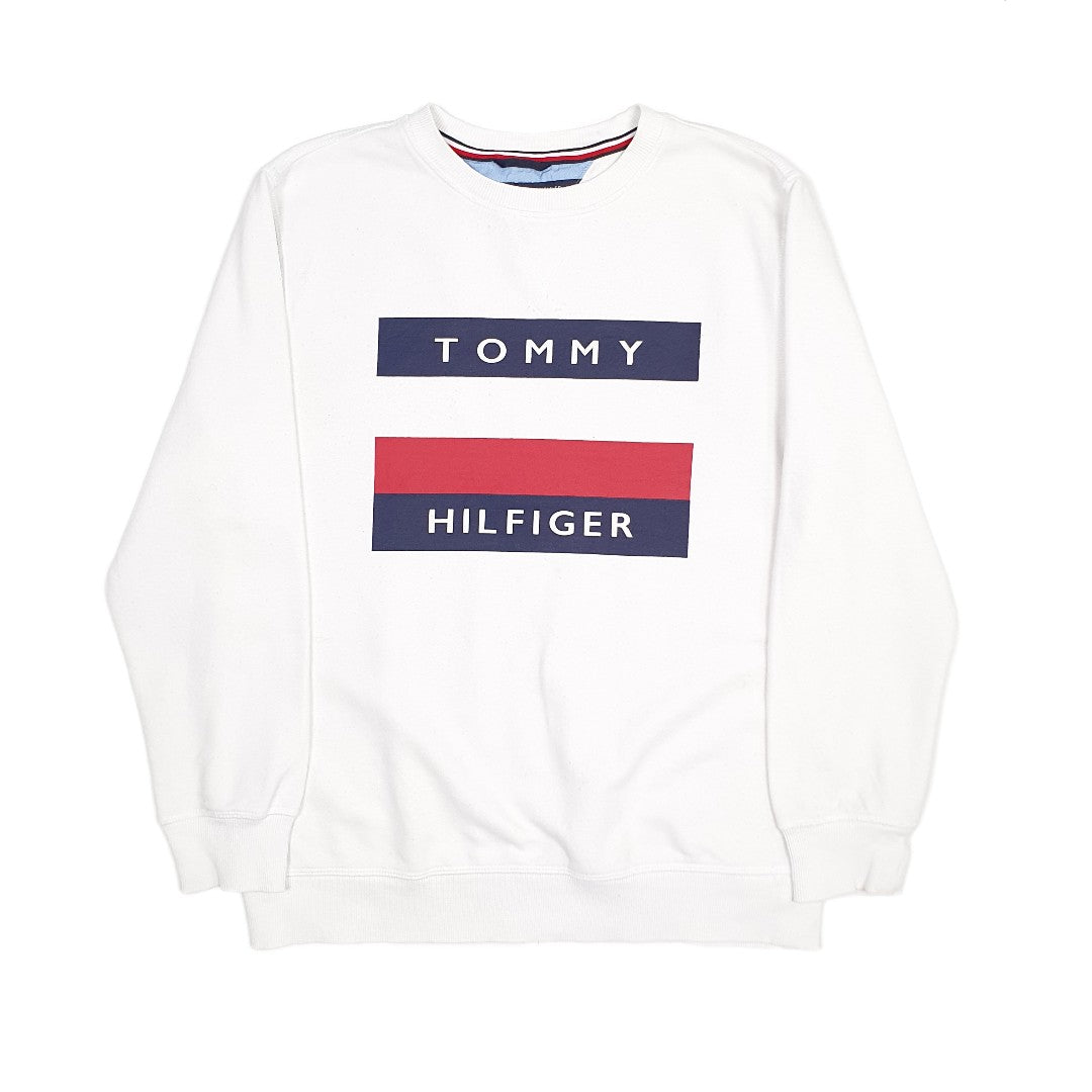 Tommy Hilfiger Big Logo Spellout Crewneck White