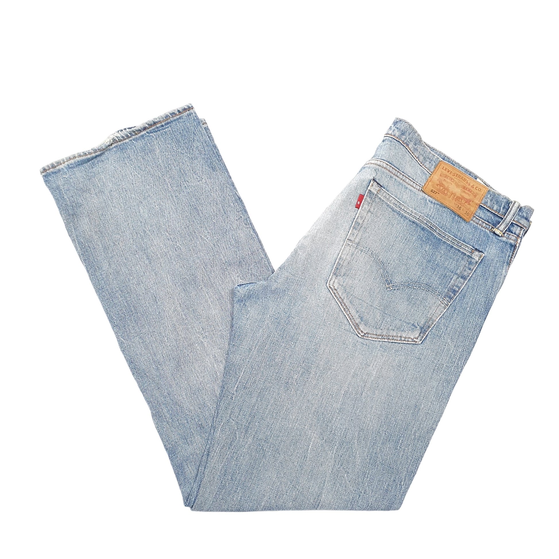 Mens Blue Levis White Oak Cone Denim 527 JeansW36 L30