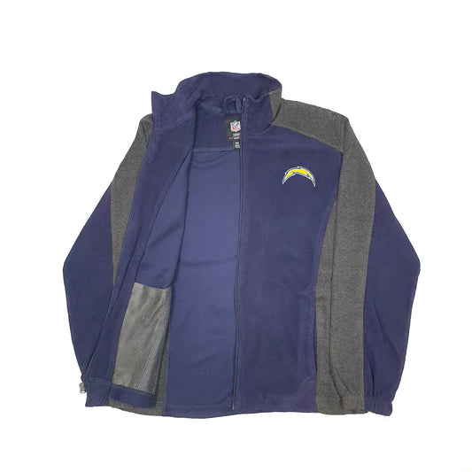 NFL Los Angeles Chargers Full Zip Fleece M Navy