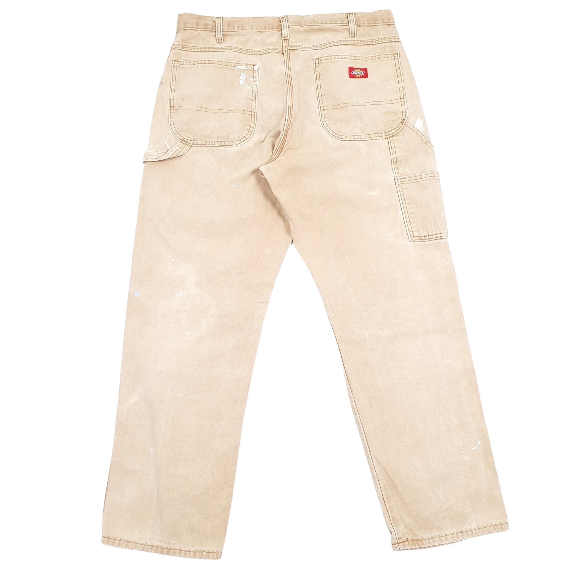 Mens Dickies Beige Carpenter Trousers W36 L31 Beige
