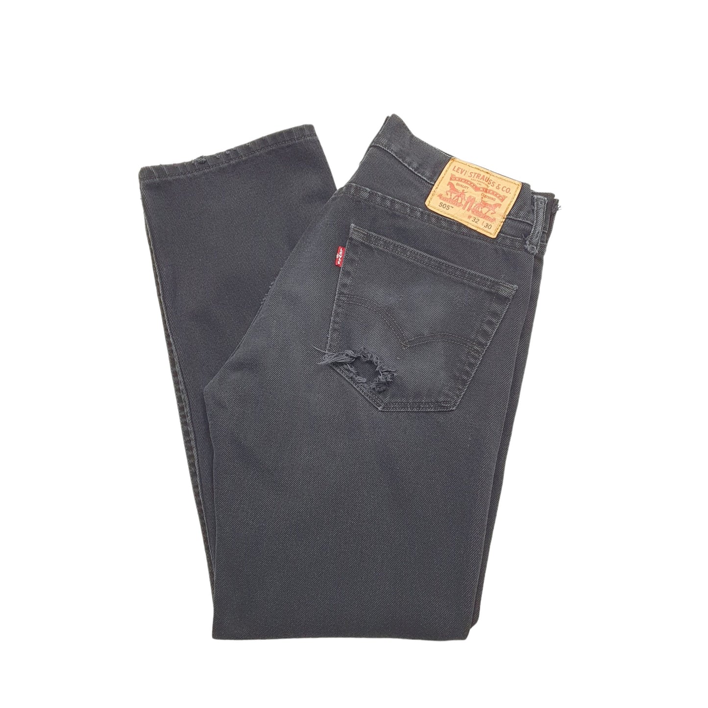 Levis 505 Regular Fit Jeans W32 L30 Black