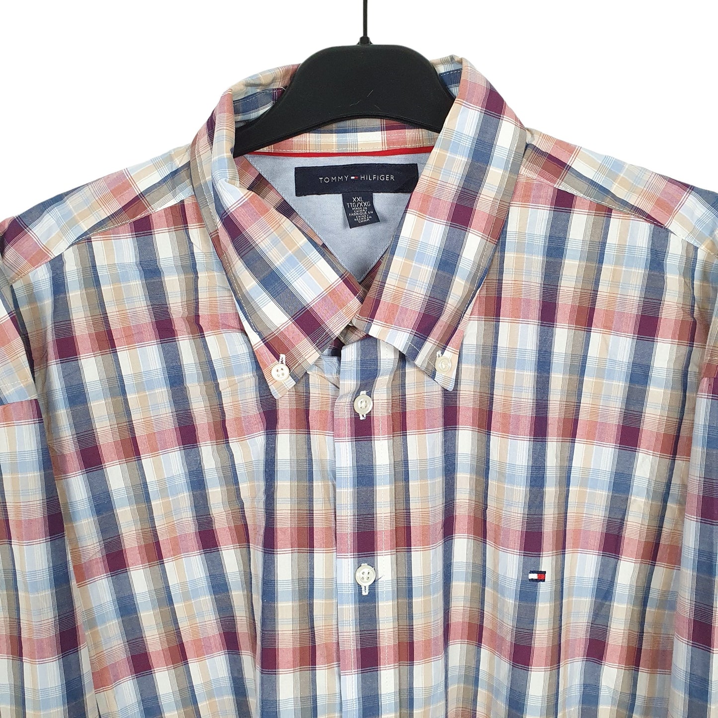 Tommy Hilfiger Long Sleeve Regular Fit Check Shirt Blue