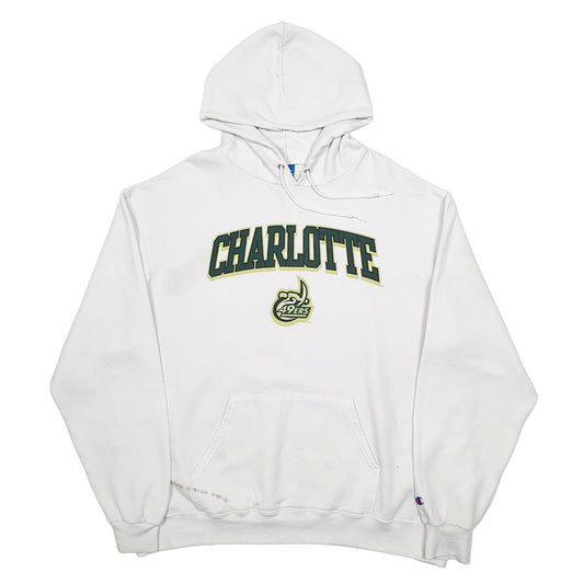 Mens White Champion Charlotte 49ers Hoodie Jumper