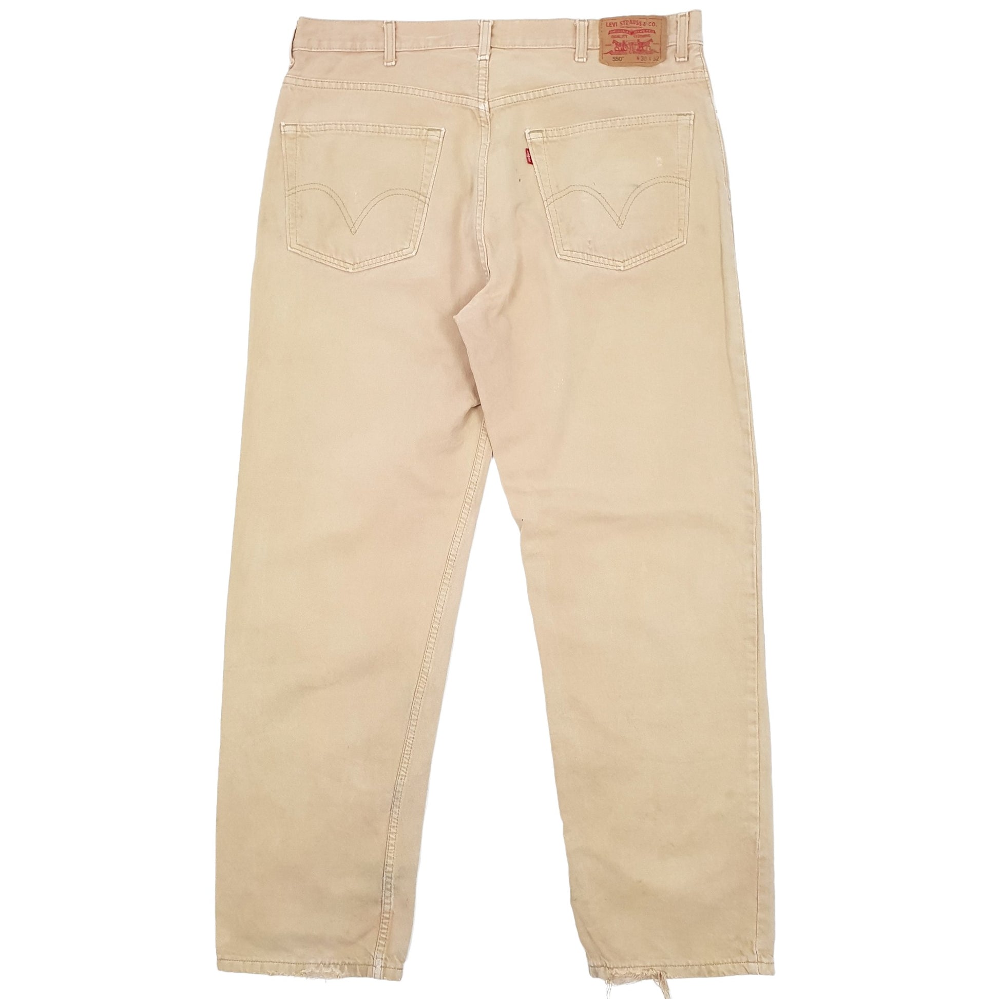 Levis 550 Relaxed Fit 1990s Jeans W38 L32 Beige