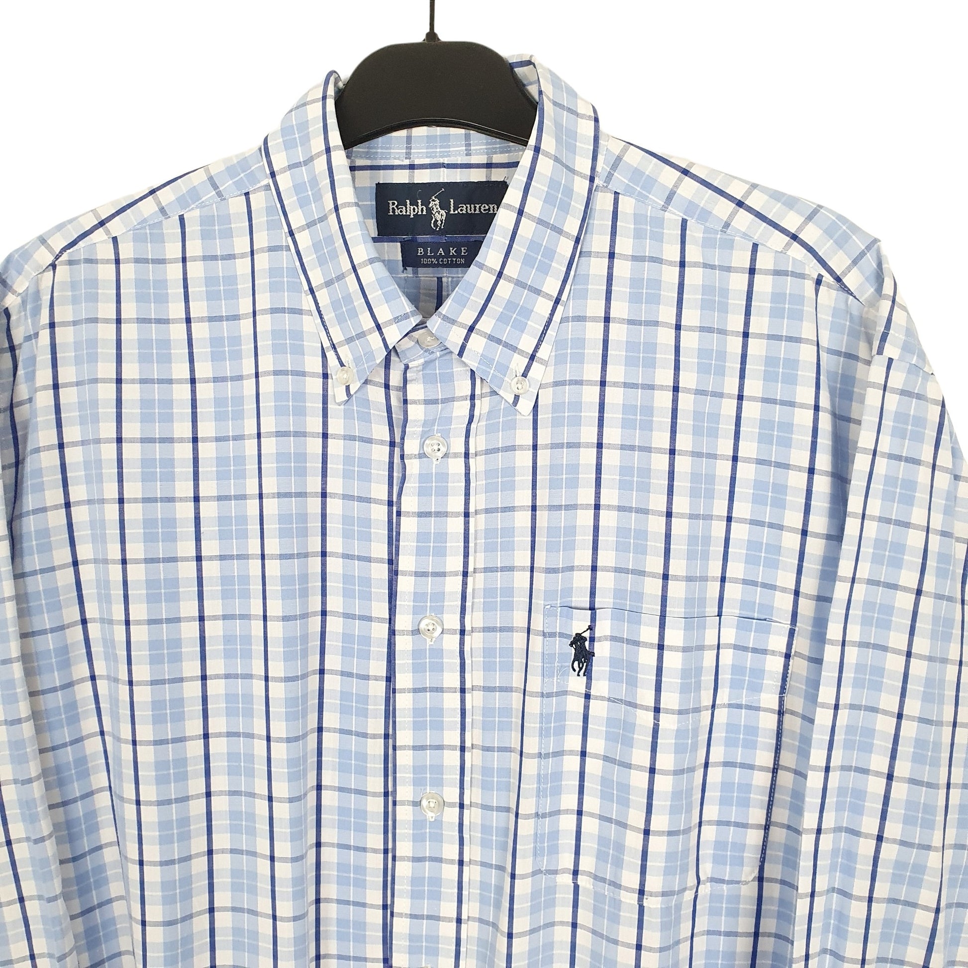 Ralph Lauren Long Sleeve Blake Fit Check Shirt Blue