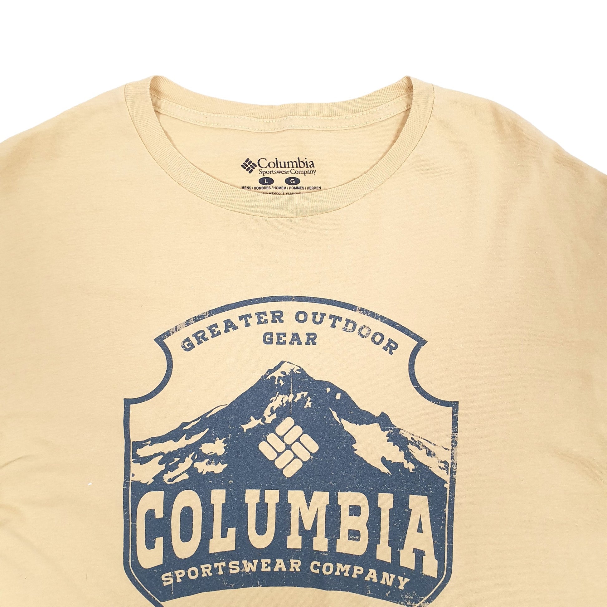 Mens Yellow Columbia Sportswear  Short Sleeve T Shirt