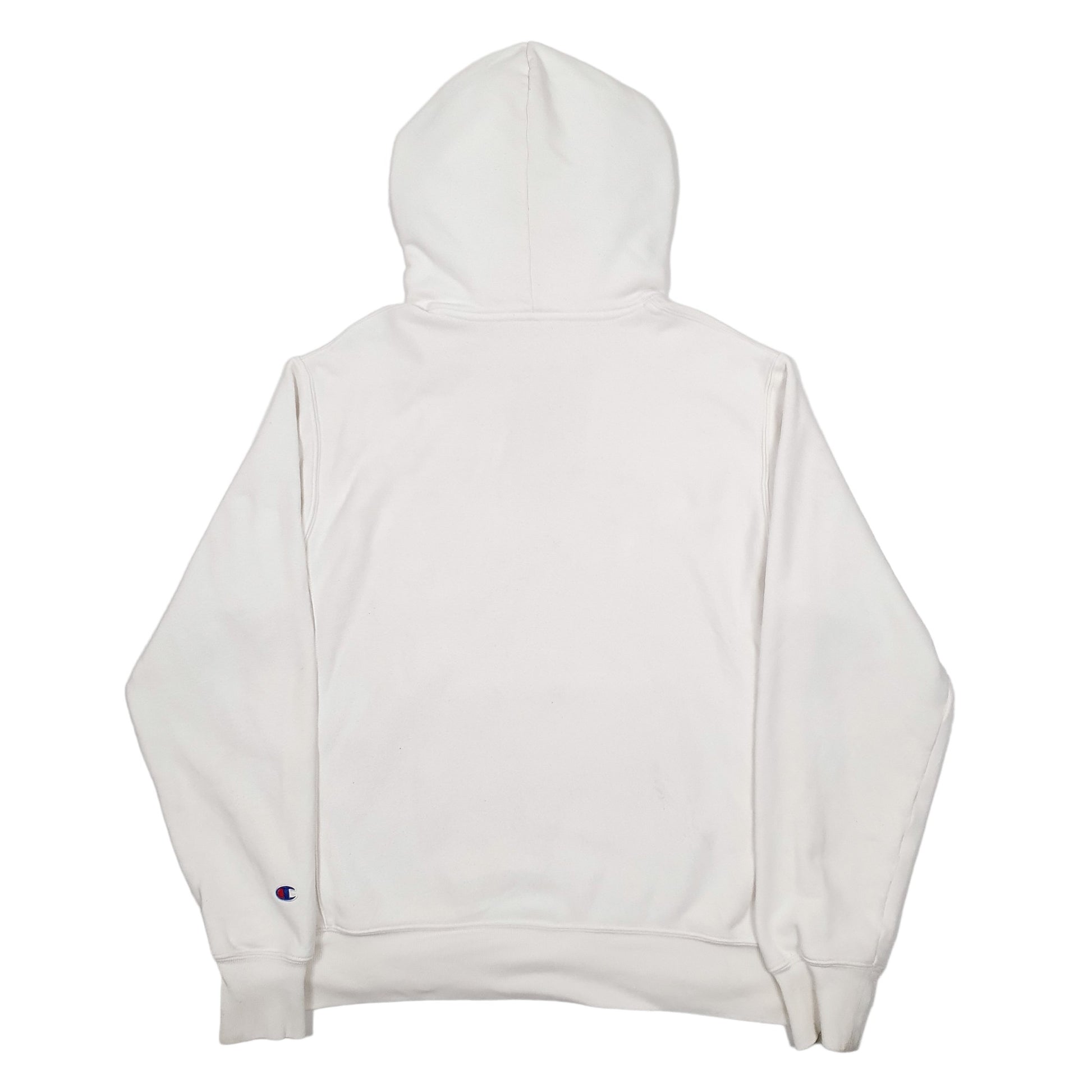 Mens White Champion Reverse Weave Hoodie Jumper