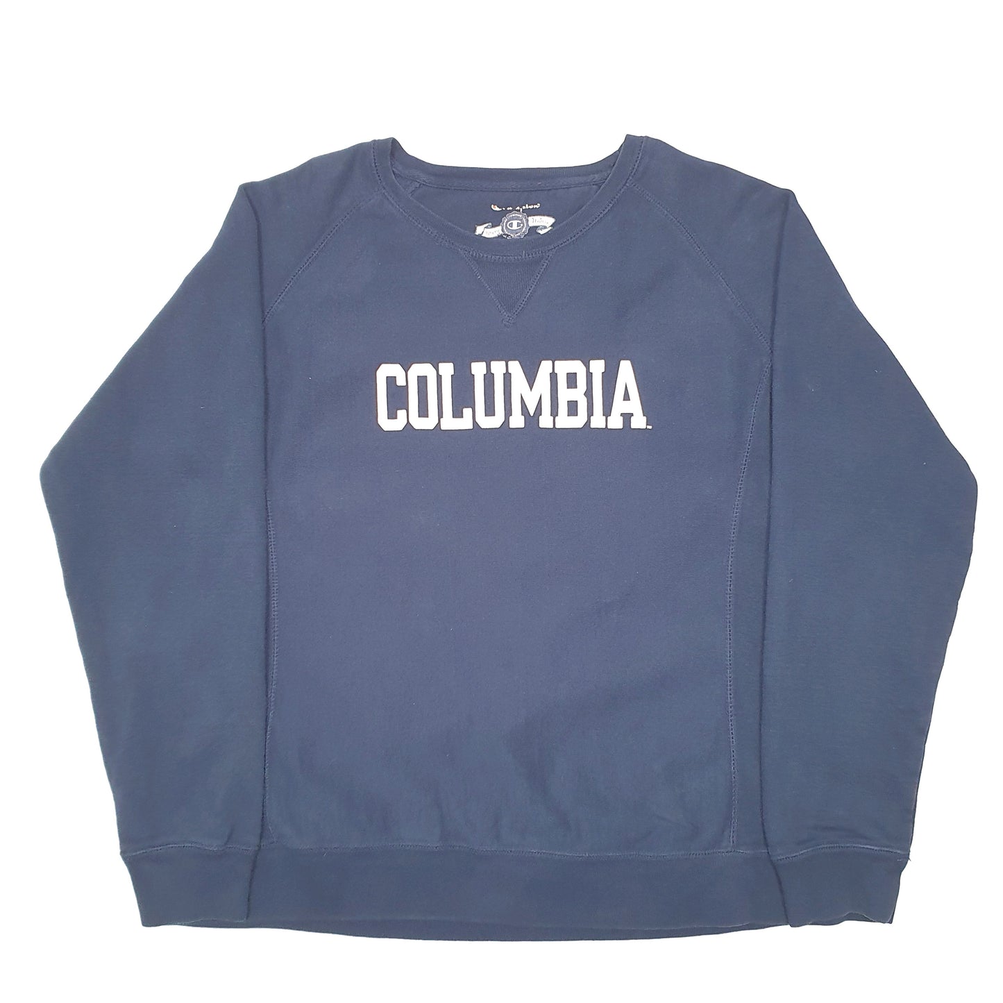 Womens Navy Champion Reverse Weave Columbia College USA Crewneck Jumper