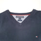 Mens Navy Tommy Hilfiger Knit V Neck Jumper
