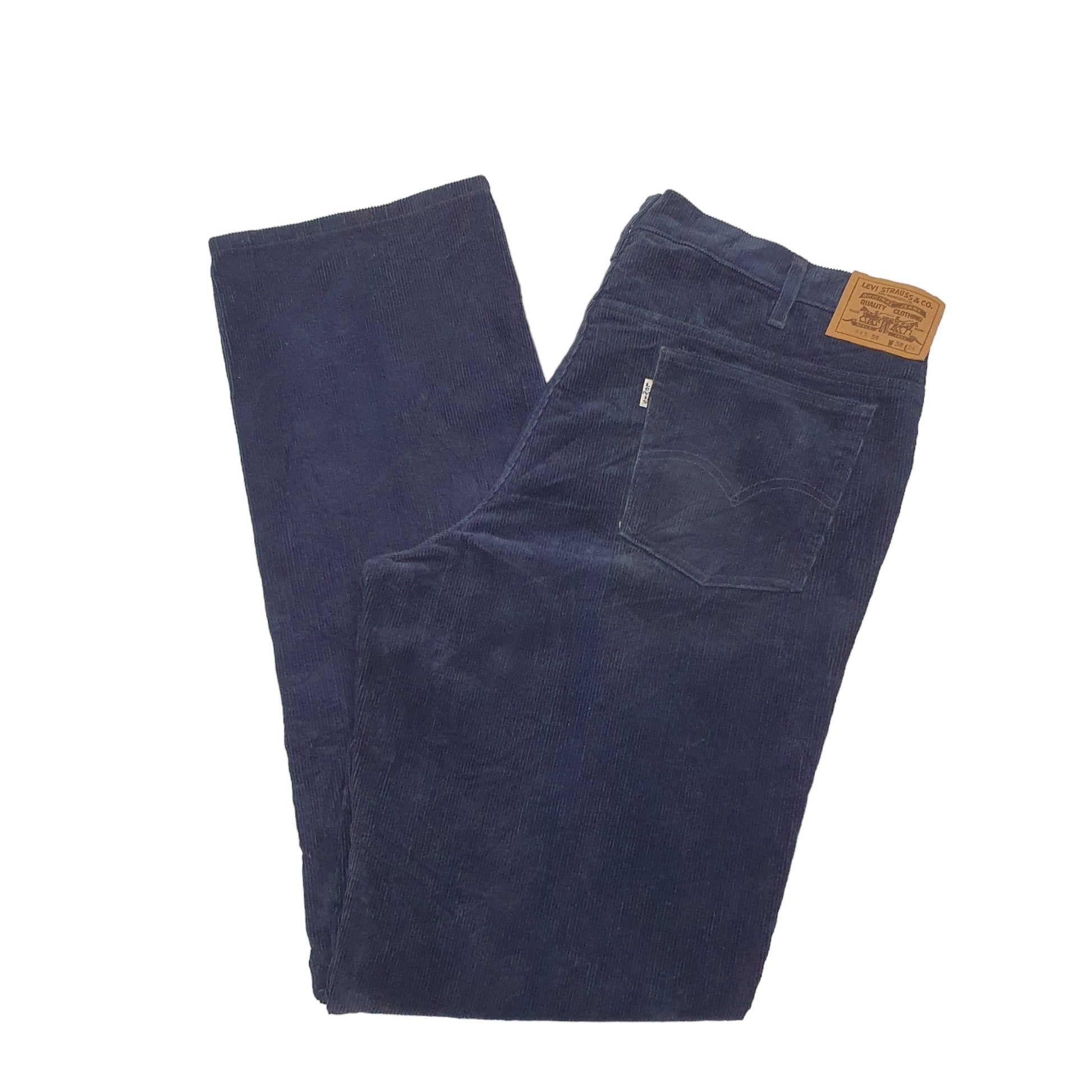 Mens Navy Levis 643 Corduroy Trousers
