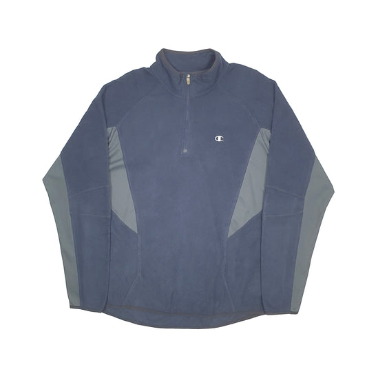 Champion Quarter Zip Fleece L Navy