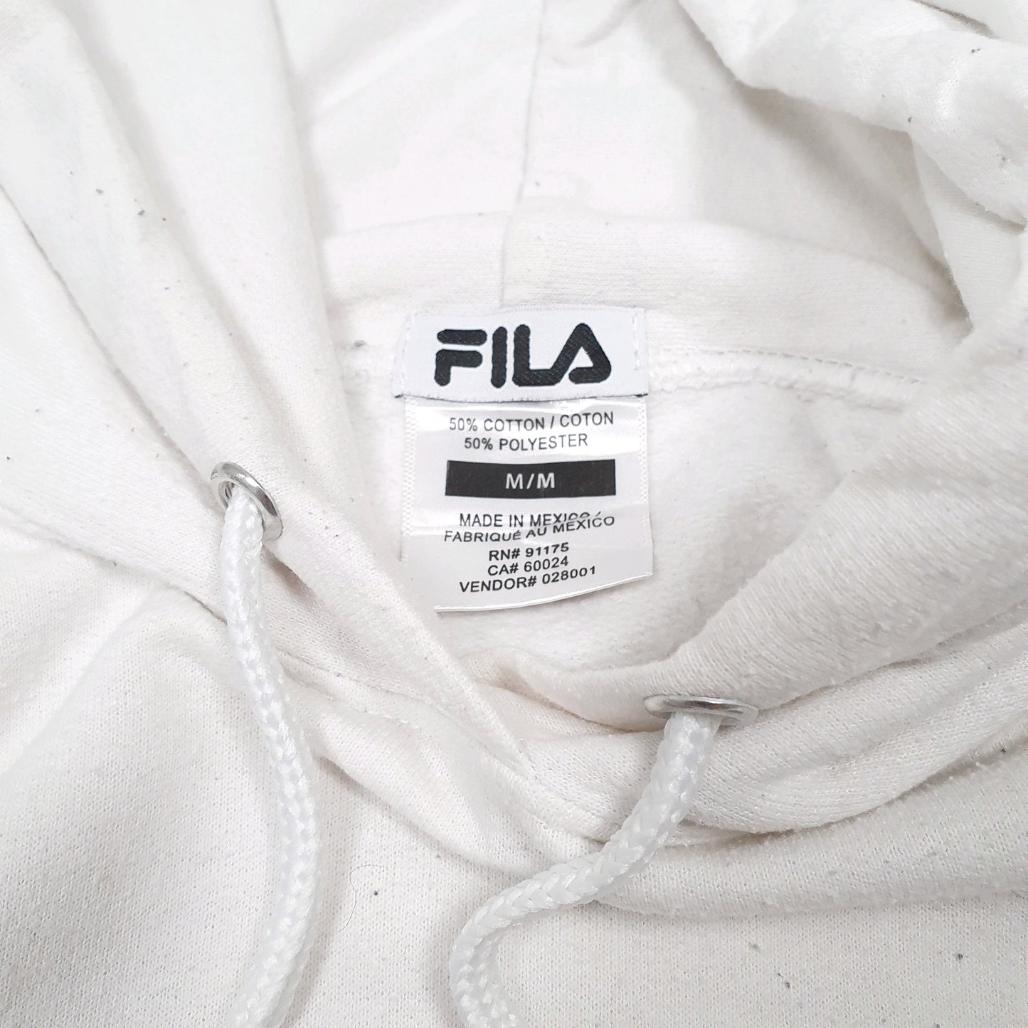 Mens White Fila  Hoodie Jumper