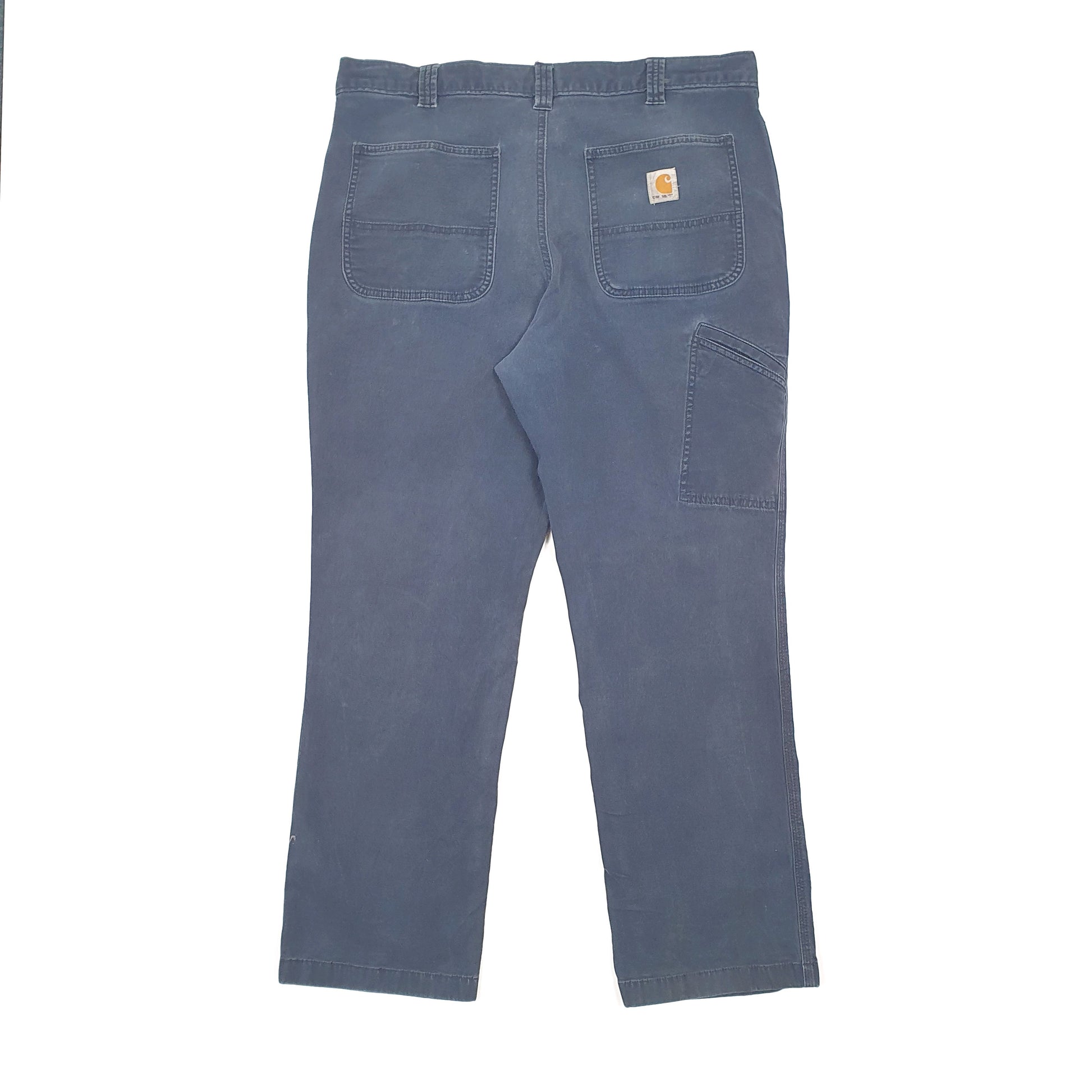 Mens Carhartt Navy Carpenter Trousers W36 L30 Navy