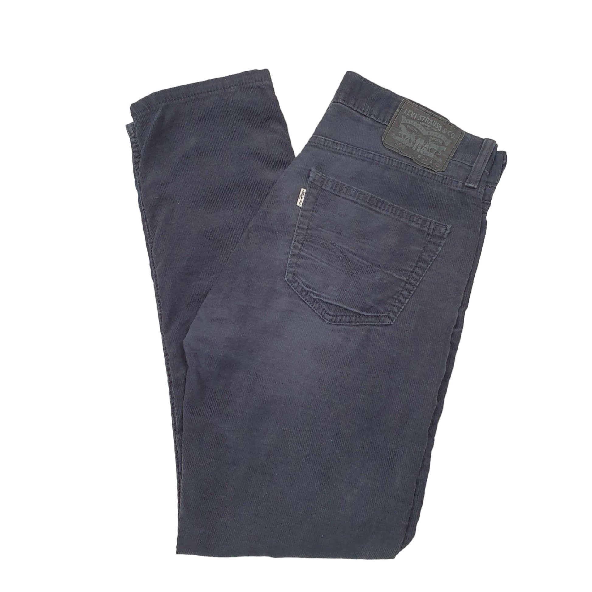 Mens Navy Levis 508 Regular Corduroy Trousers