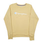 Mens Yellow Champion Spellout Crewneck Jumper