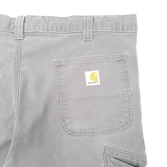 Mens Grey Carhartt Relaxed Fit Work Wear Carpenter Shorts