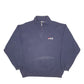 Mens Navy Fila Spellout Quarter Zip Jumper