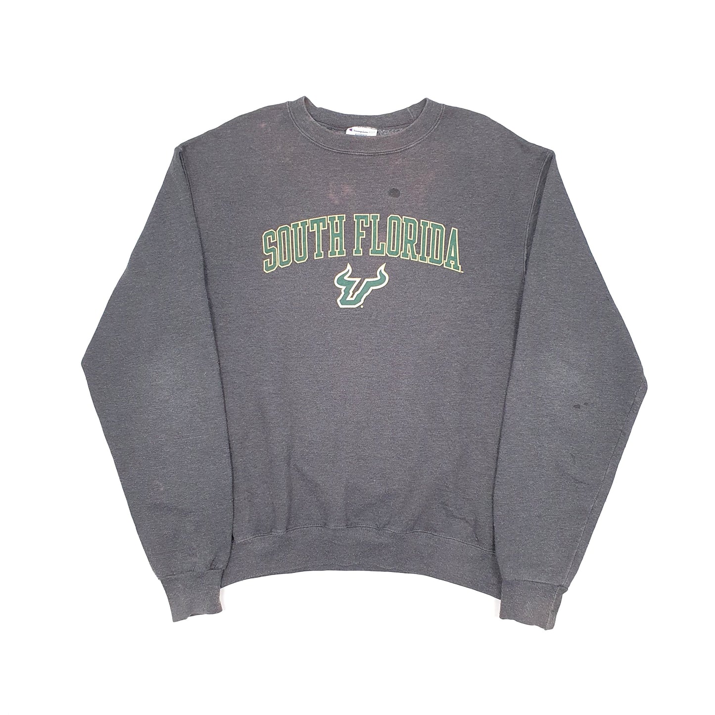 Mens Grey Champion South Florida USA Crewneck Jumper