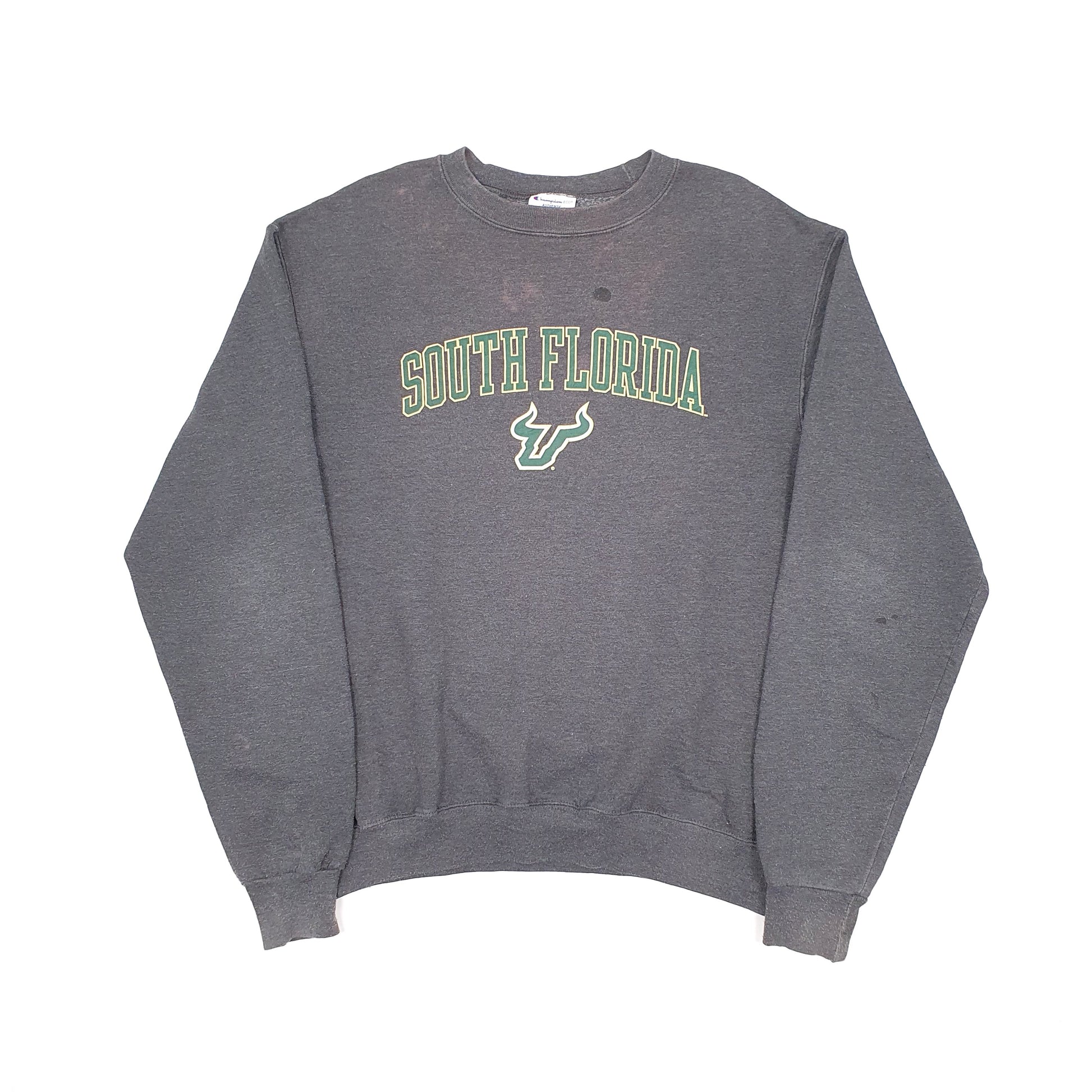 Mens Grey Champion South Florida USA Crewneck Jumper