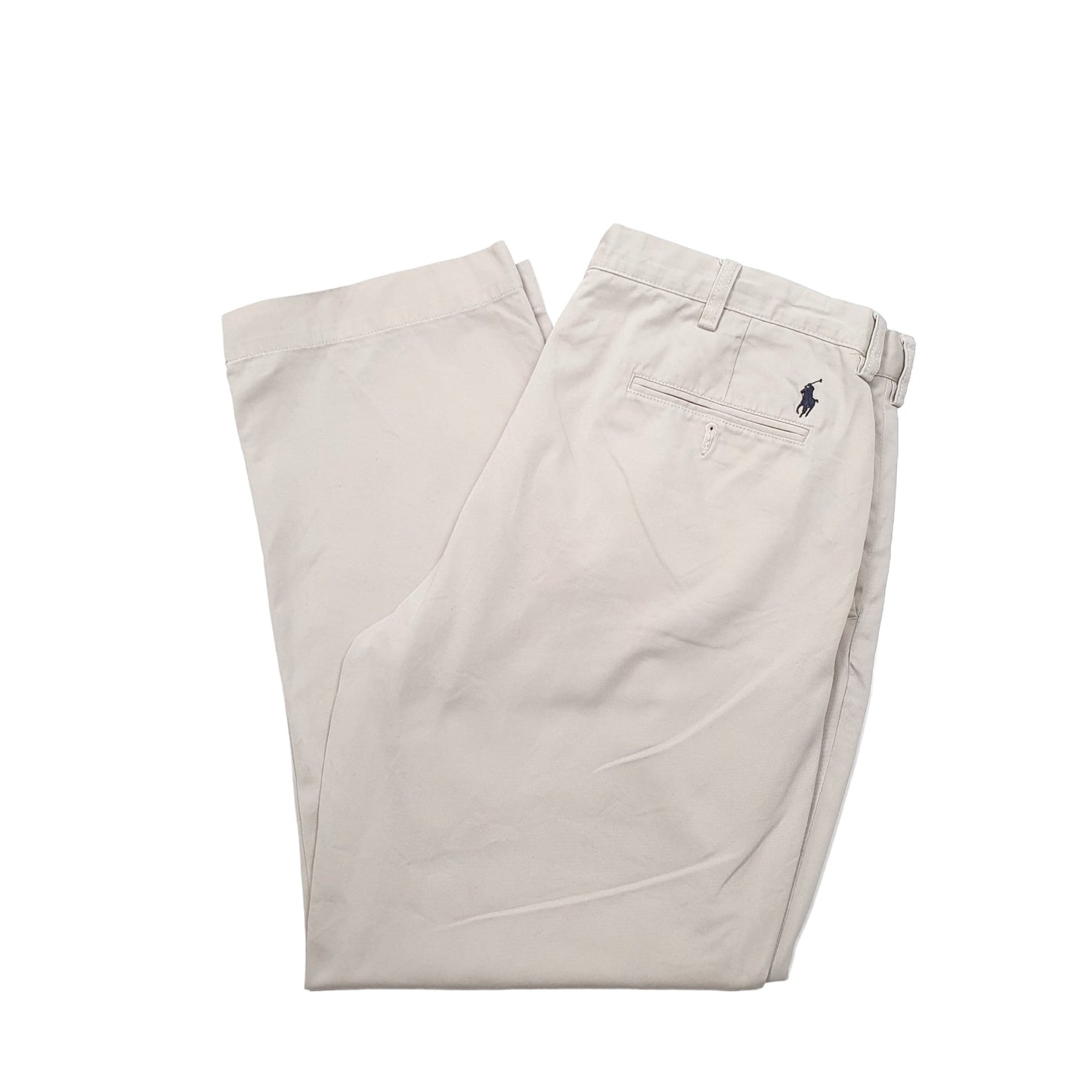 Mens Polo Ralph Lauren Cream Chino Trousers W38 L30 Cream