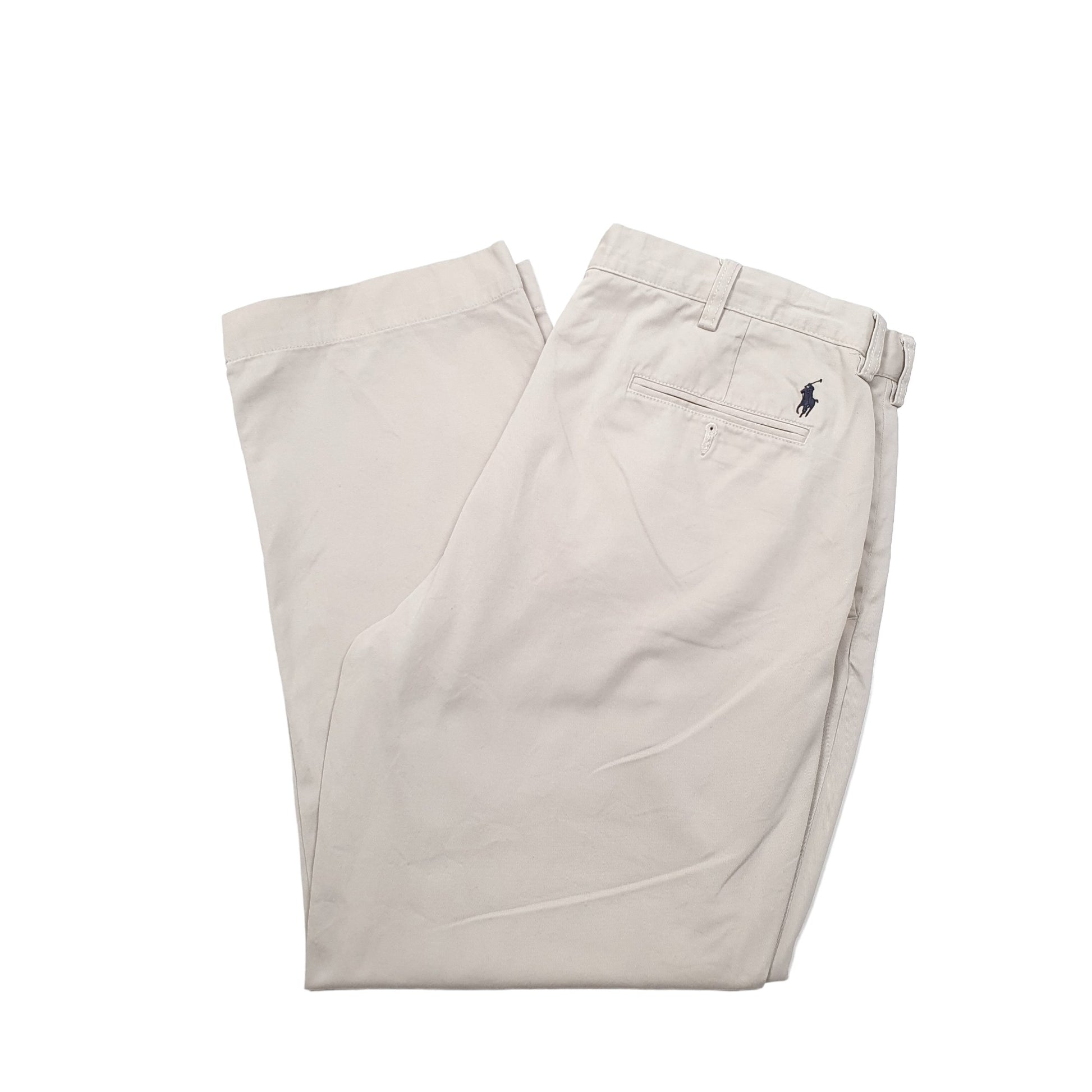 Mens Polo Ralph Lauren Cream Chino Trousers W38 L30 Cream