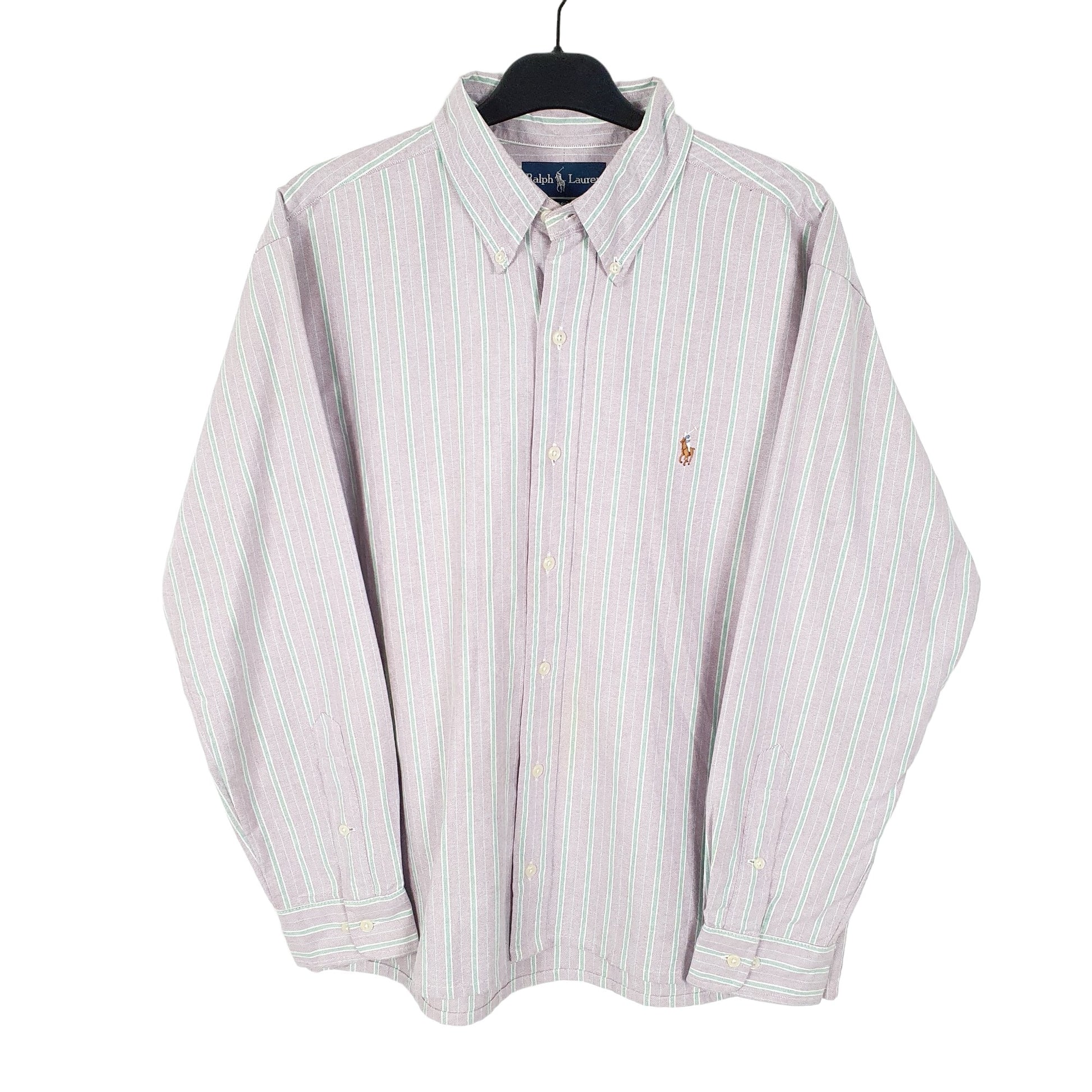 Ralph Lauren Long Sleeve Classic Fit Striped Shirt Pink