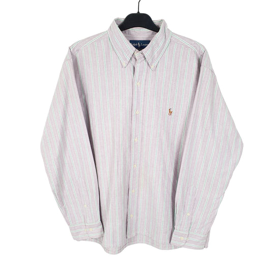Ralph Lauren Long Sleeve Classic Fit Striped Shirt Pink