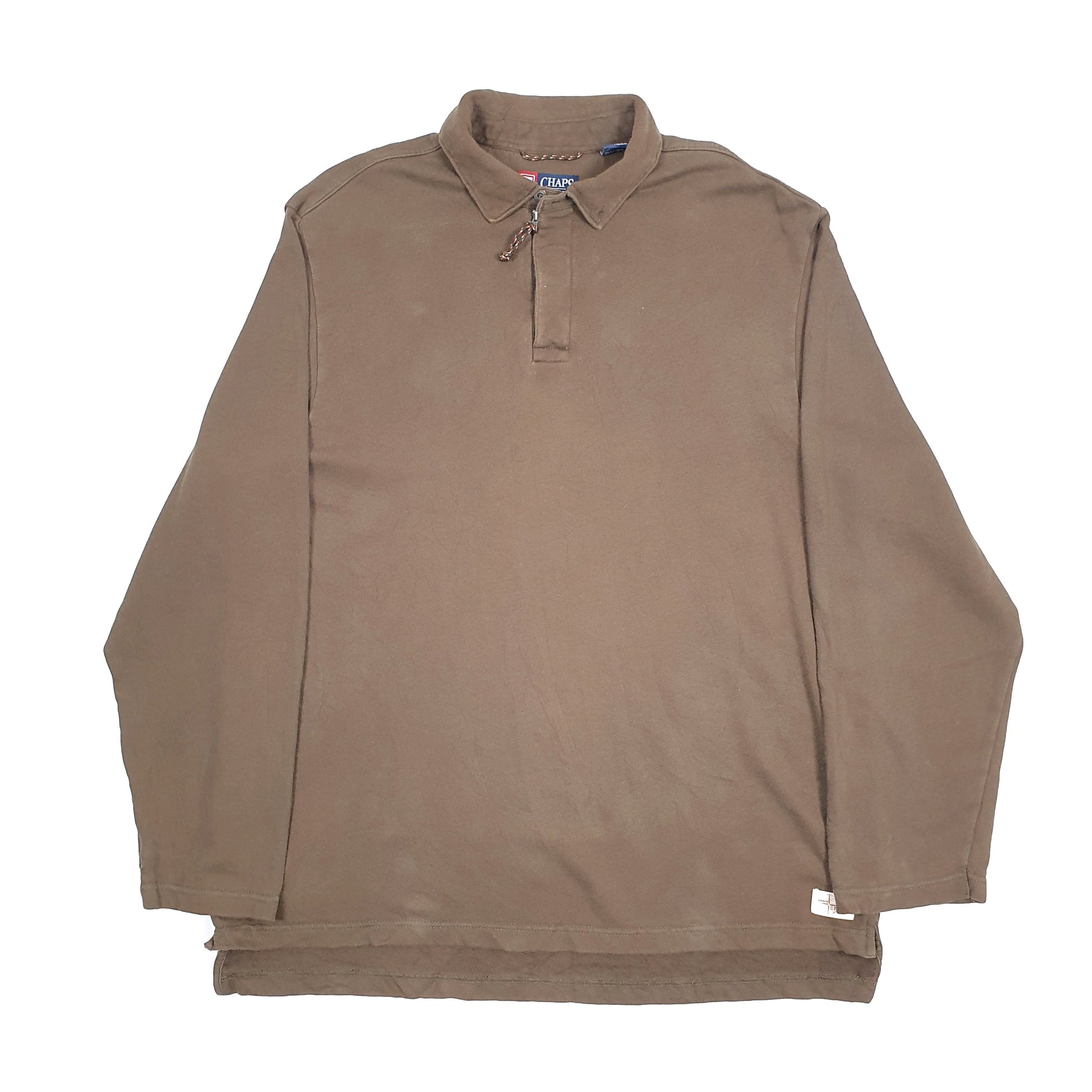 Chaps Quarter Zip XL Brown