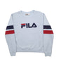 Mens Blue Fila Spellout Crewneck Jumper