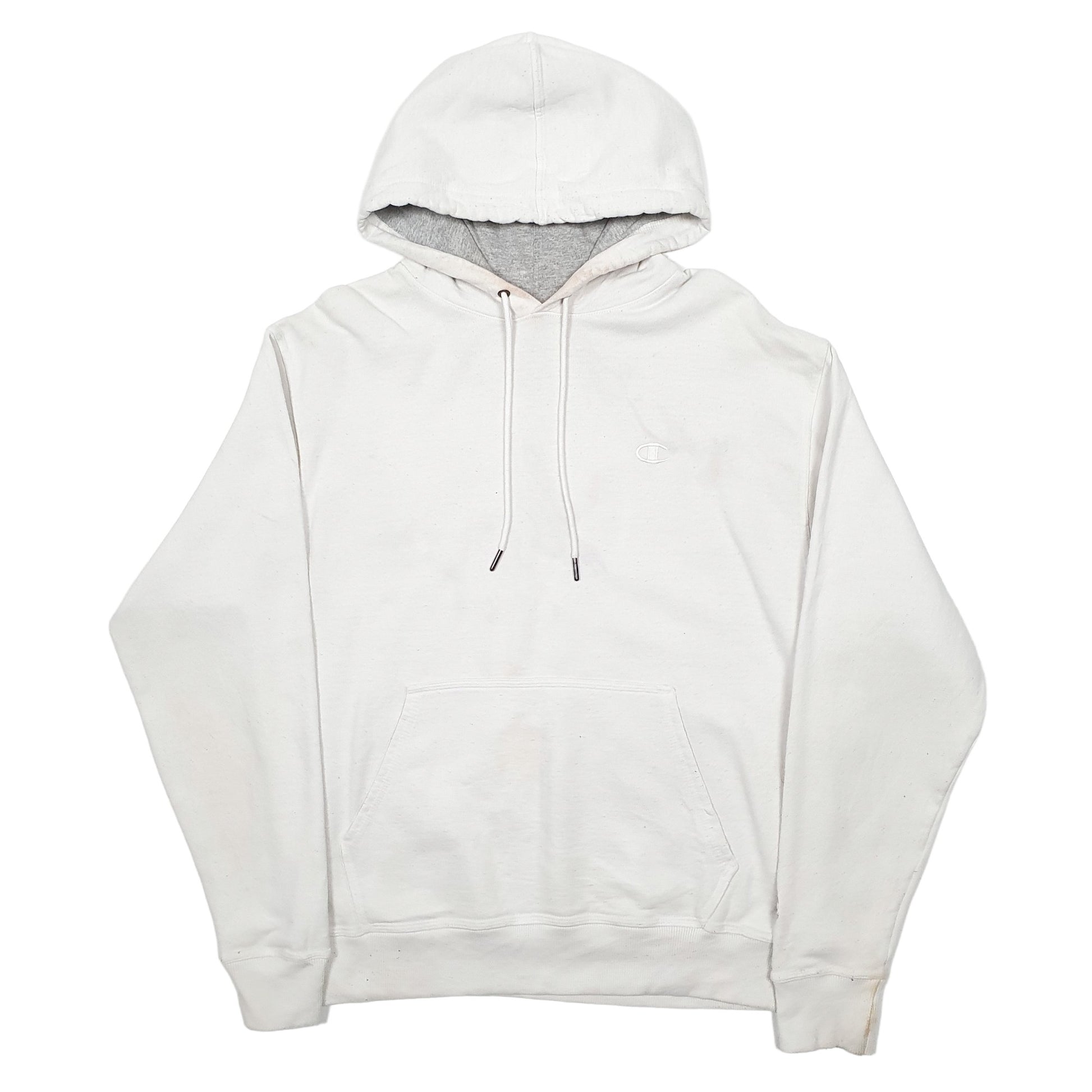 Mens White Champion  Hoodie Jumper