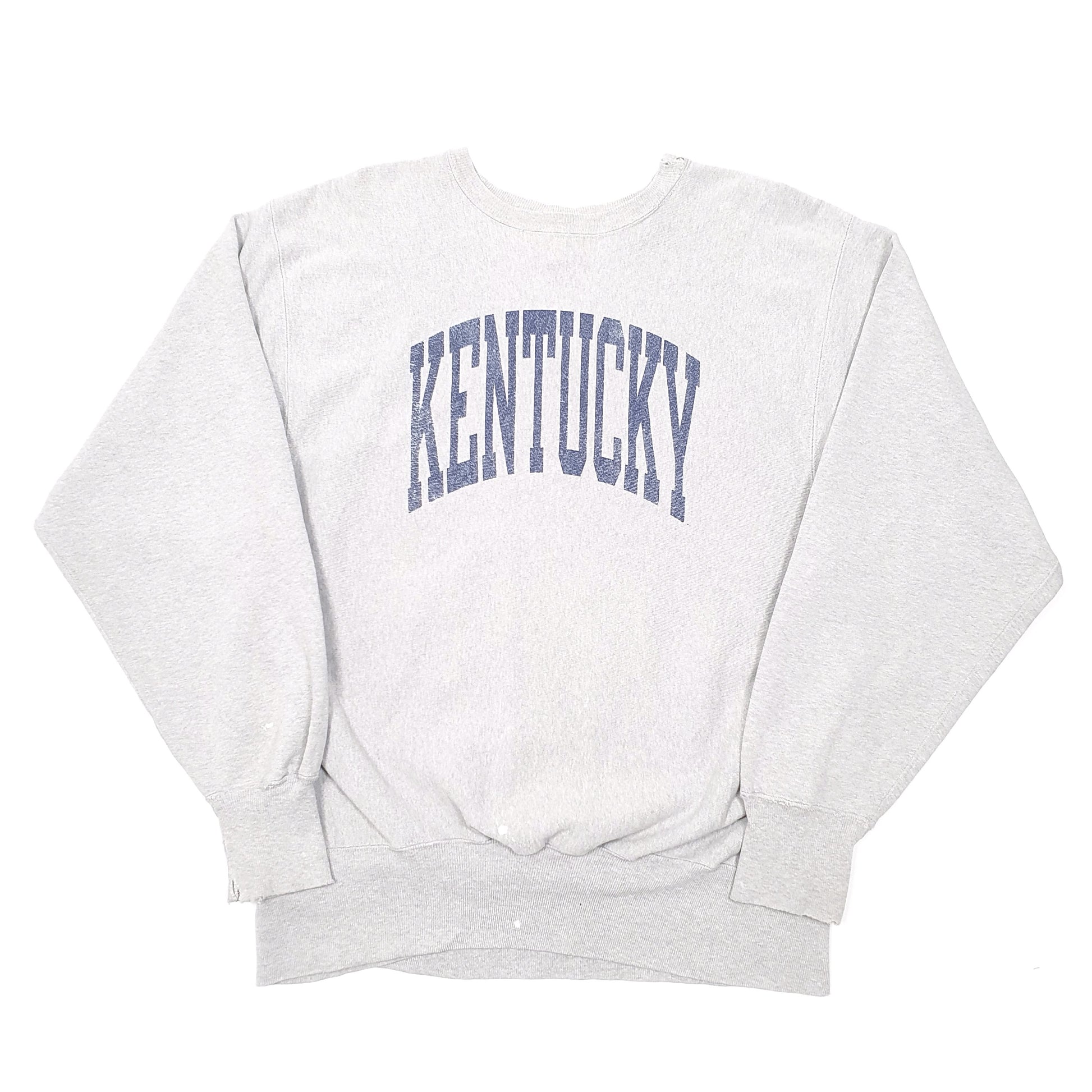 Mens Grey Champion Reverse Weave Made In U.S.A Vintage Kentucky Crewneck Jumper