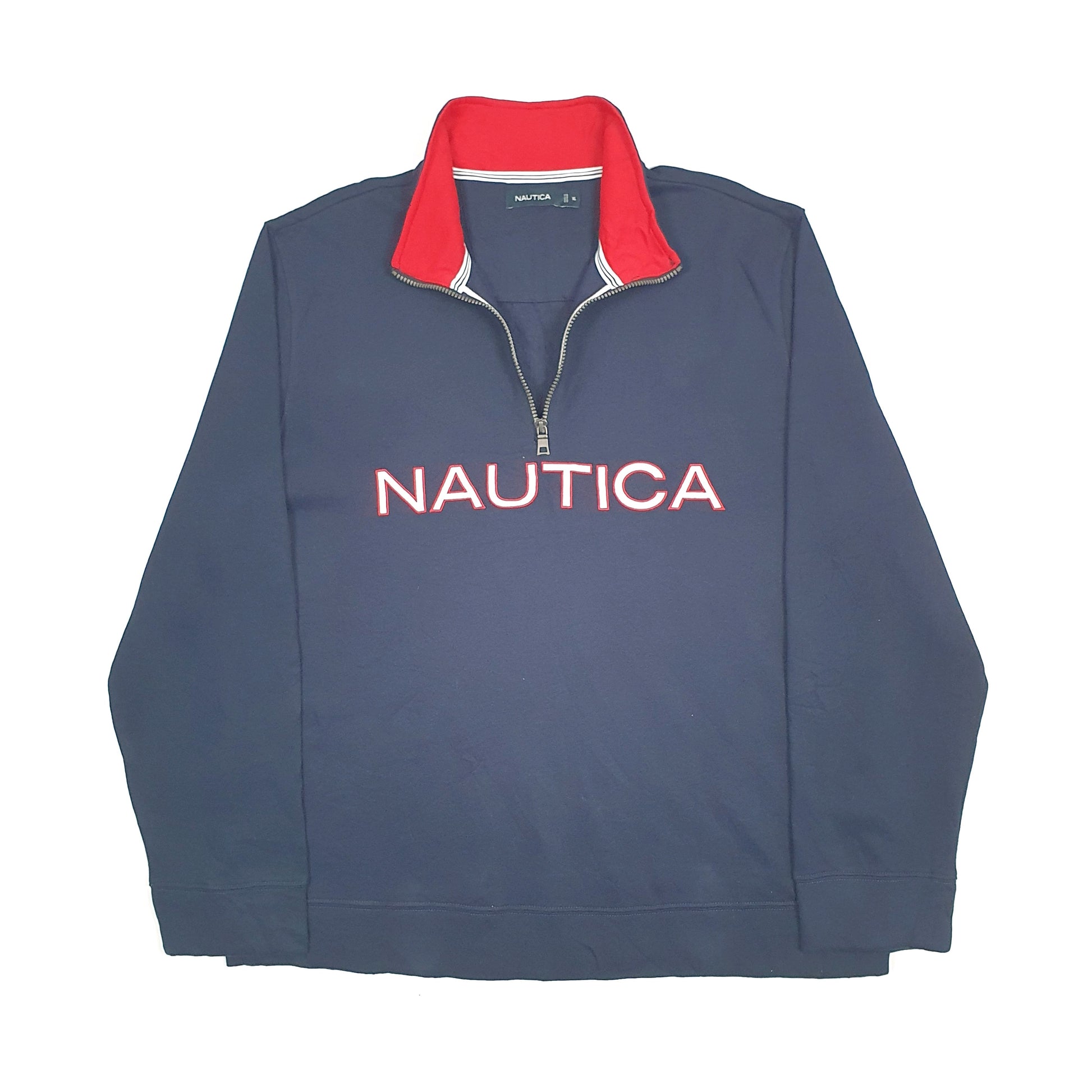 Nautica Spellout Quarter Zip XL Navy