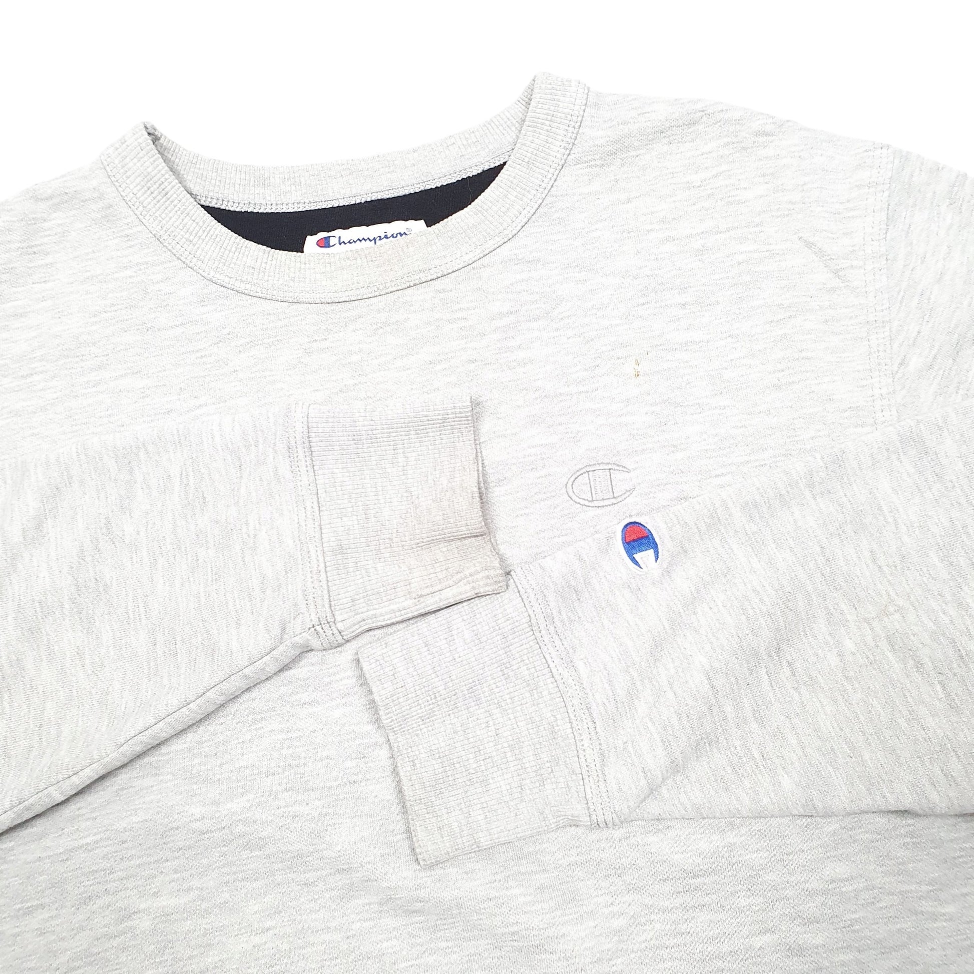 Mens Grey Champion  Crewneck Jumper