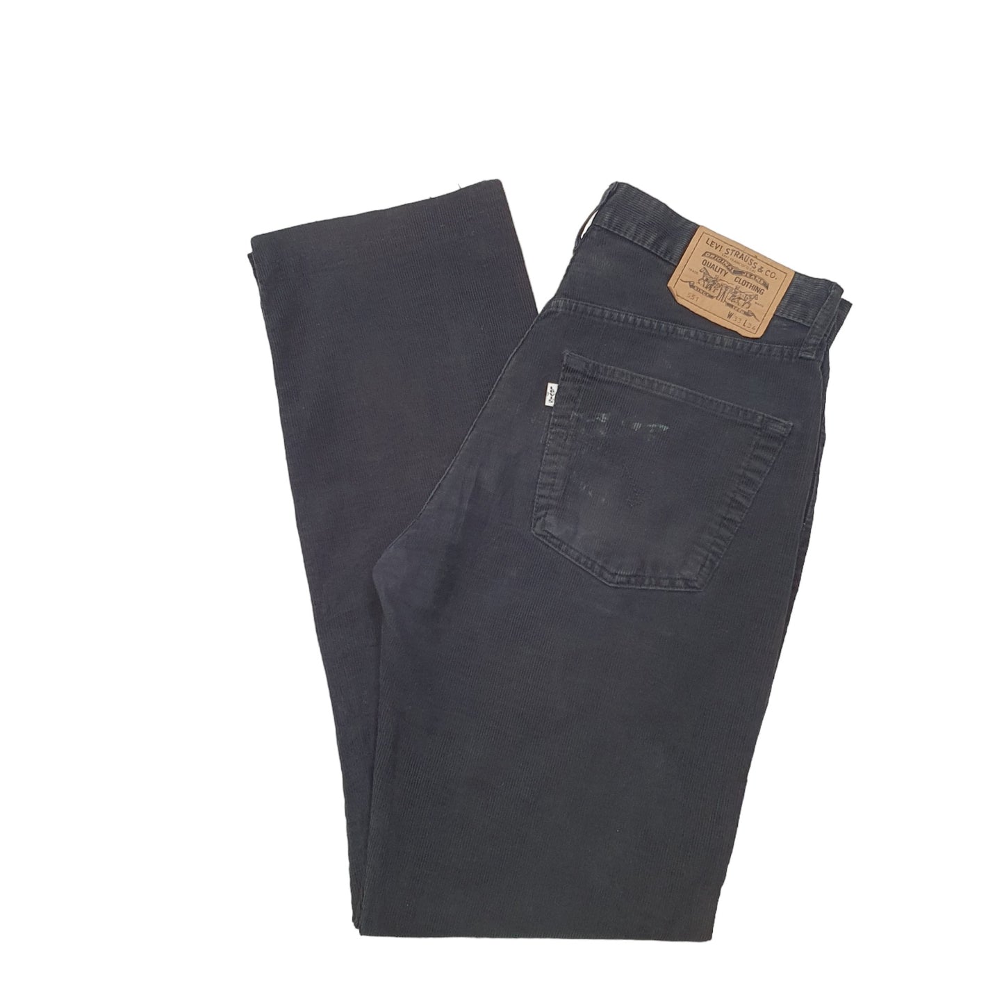 Mens Black Levis 551 Corduroy Trousers