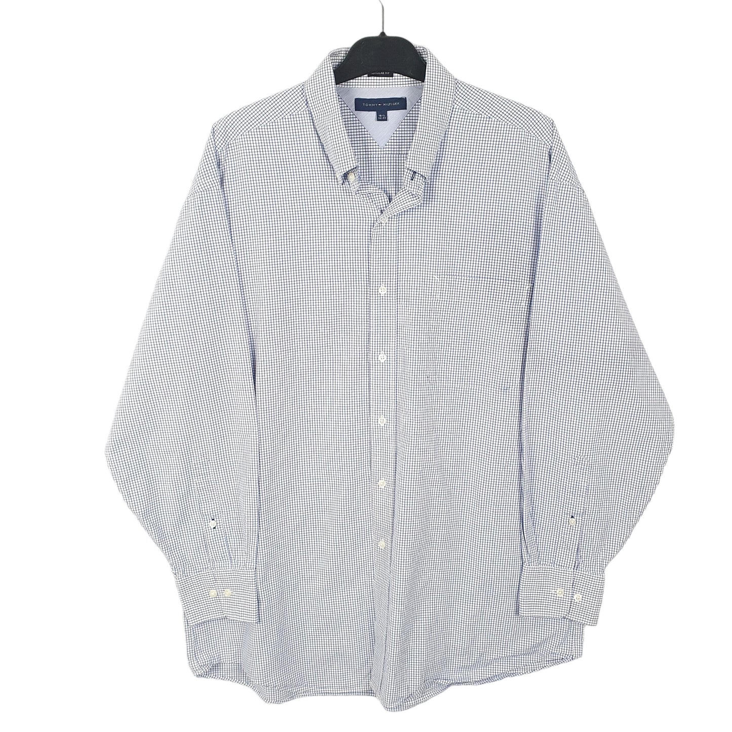 Tommy Hilfiger Long Sleeve Regular Fit Check Shirt Blue