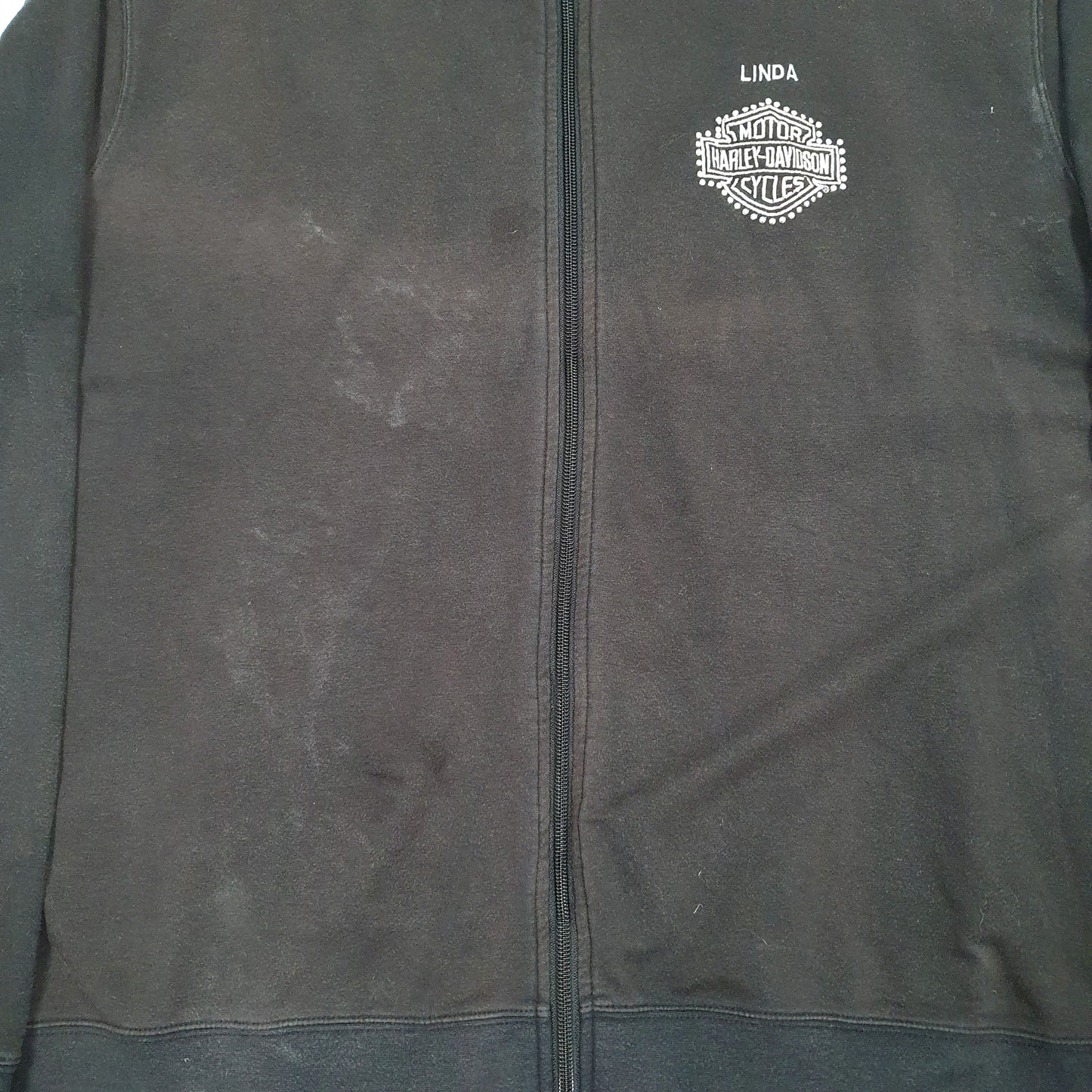 Womens Black Harley Davidson Hooded Hoodie Jumper