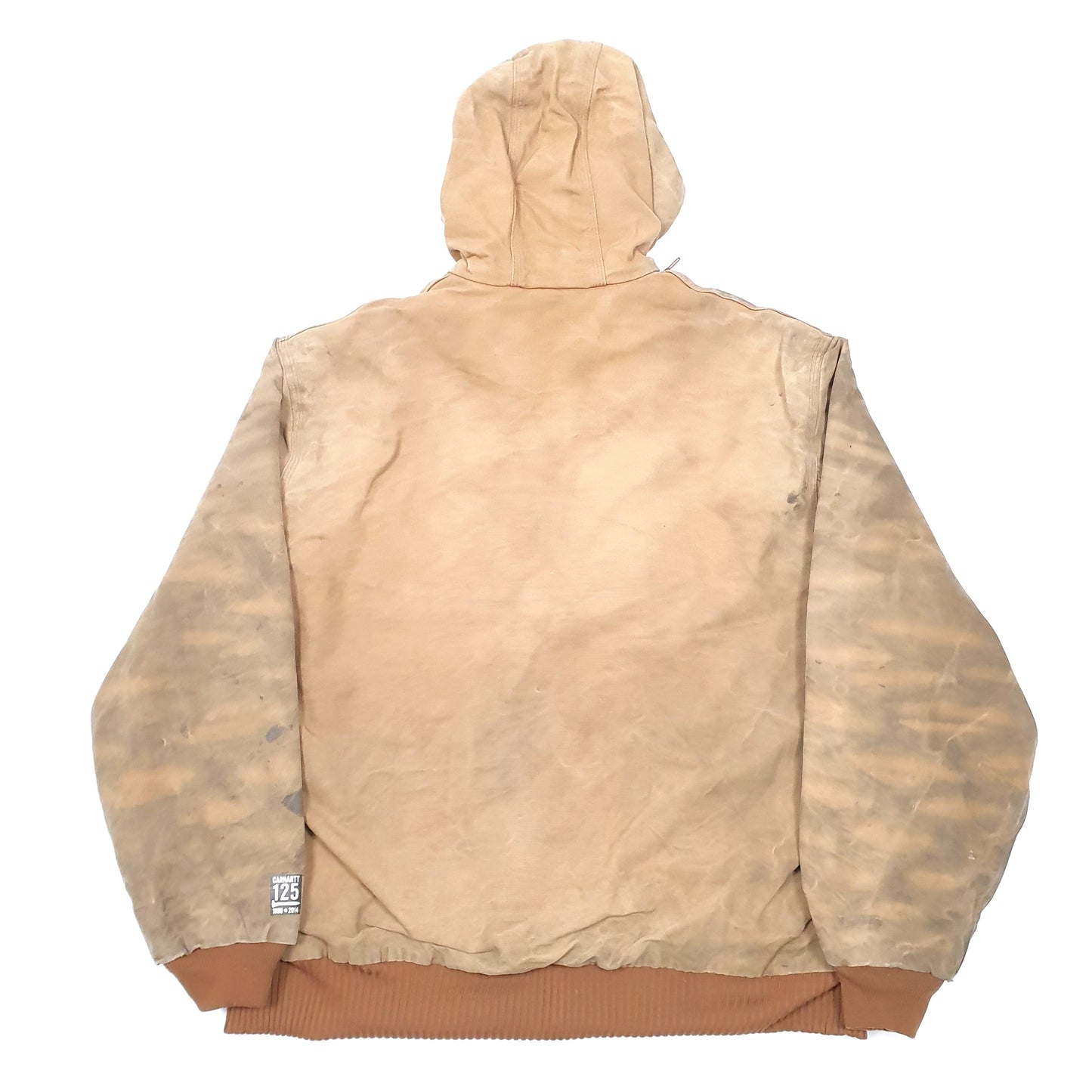 Mens Beige Carhartt Active Made In USA Duck 125th Anniversary  Coat