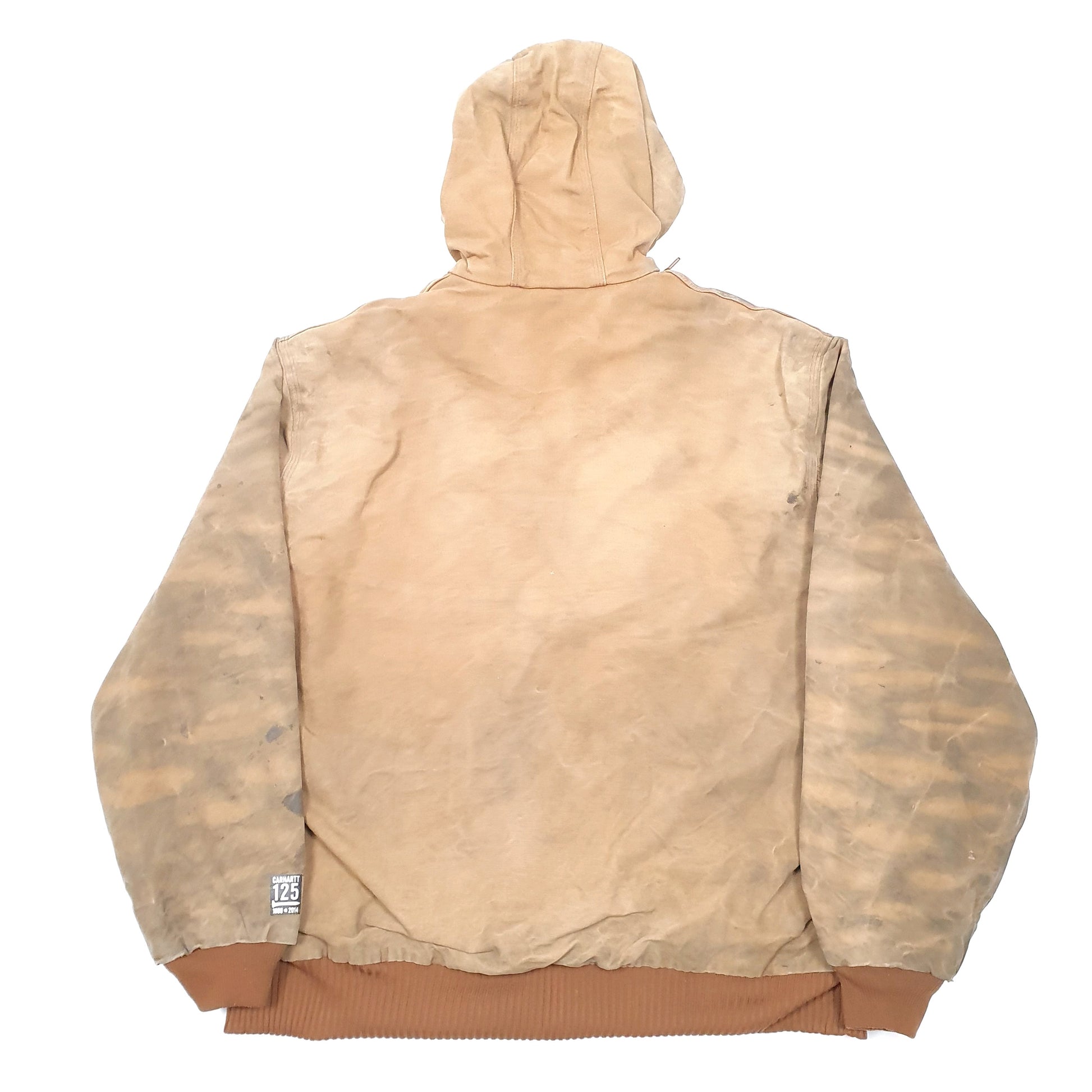 Mens Beige Carhartt Active Made In USA Duck 125th Anniversary  Coat