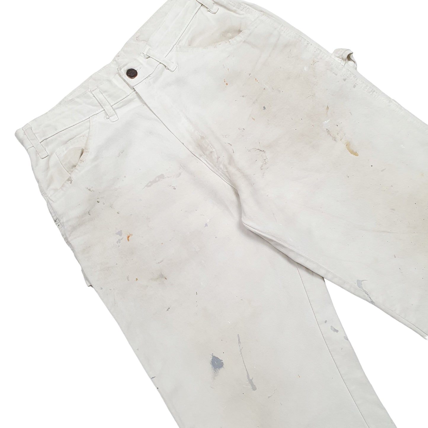 Mens White Dickies  Carpenter Trousers