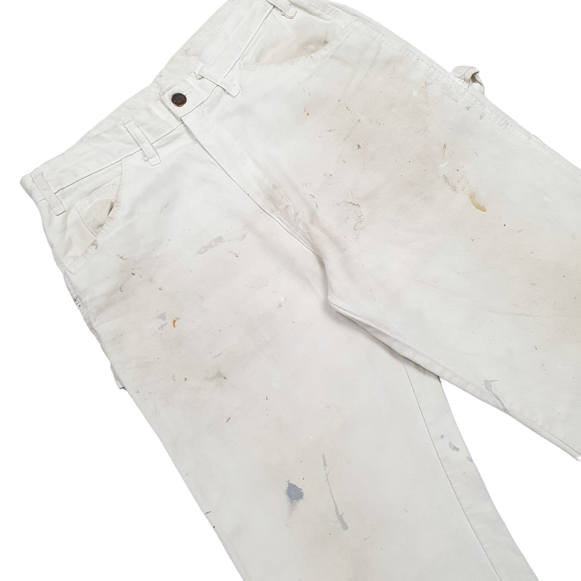 Mens White Dickies  Carpenter Trousers