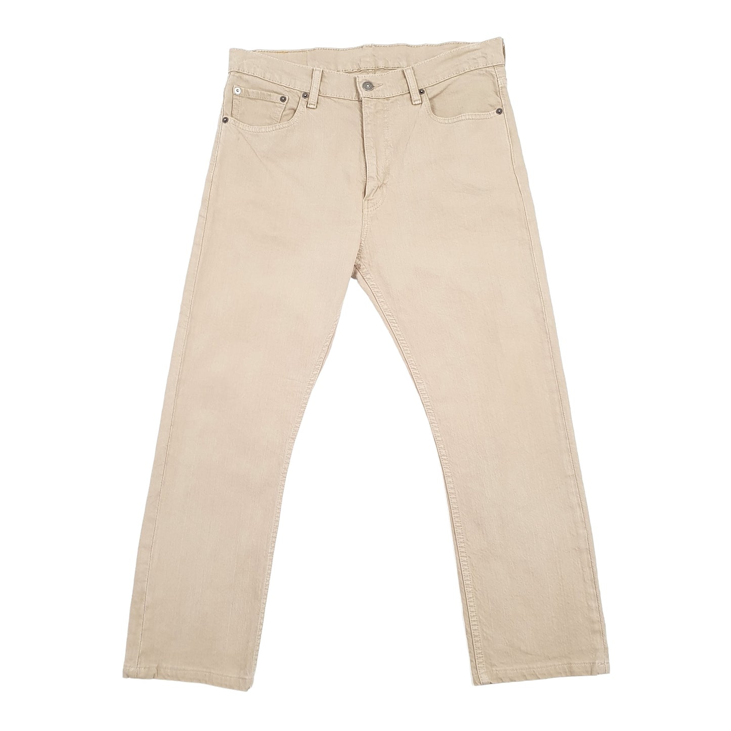 Levis 513 Slim Fit Stretch Jeans W33 L25 Beige