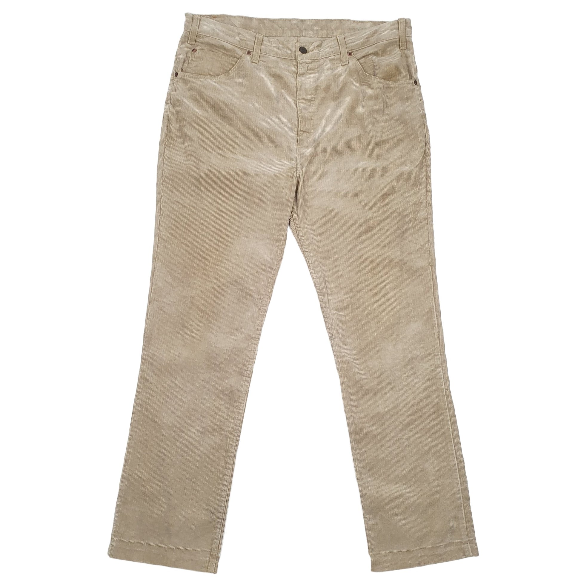 Mens Beige Levis 630 Corduroy Trousers