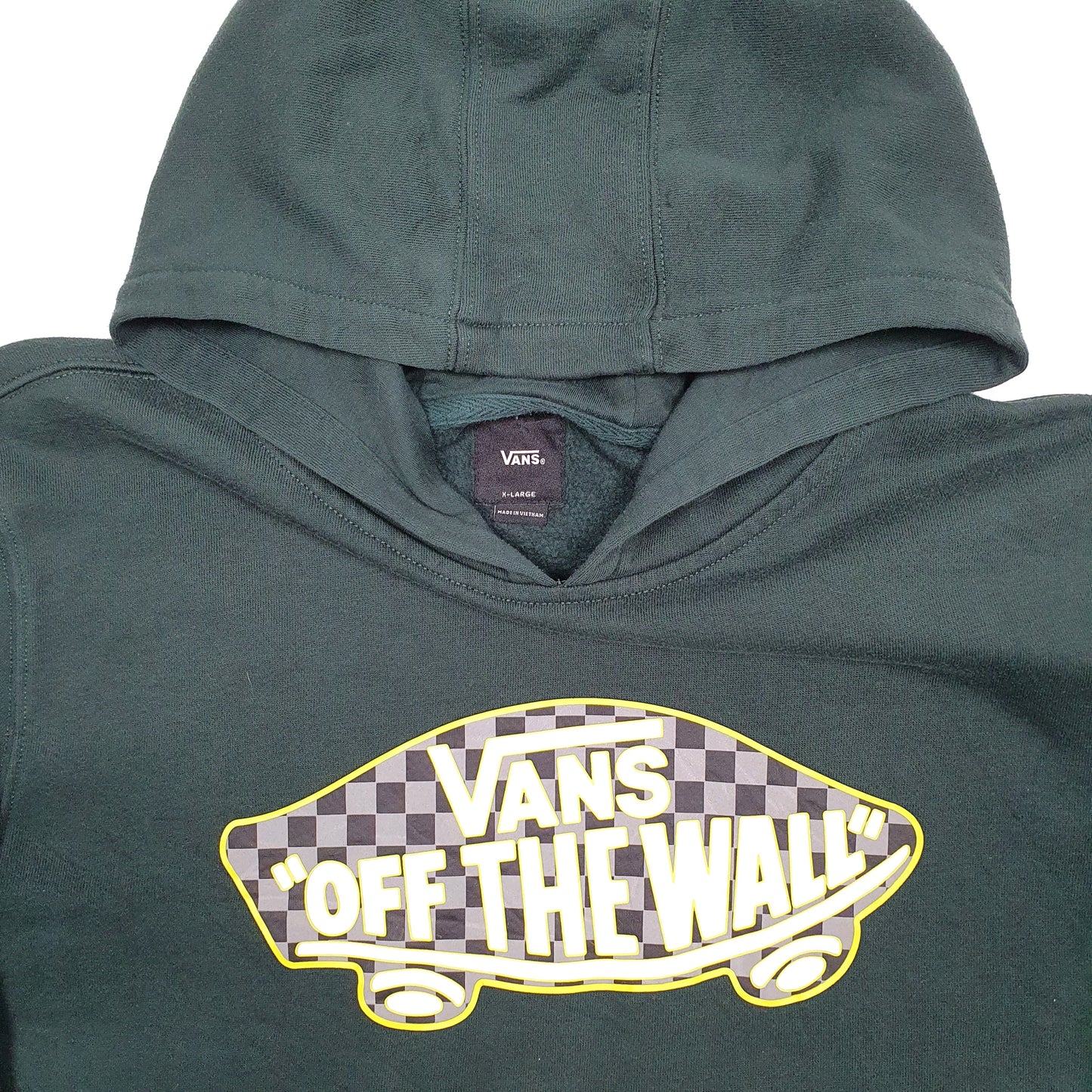 Mens Green Vans Skateboarding Hoodie Jumper