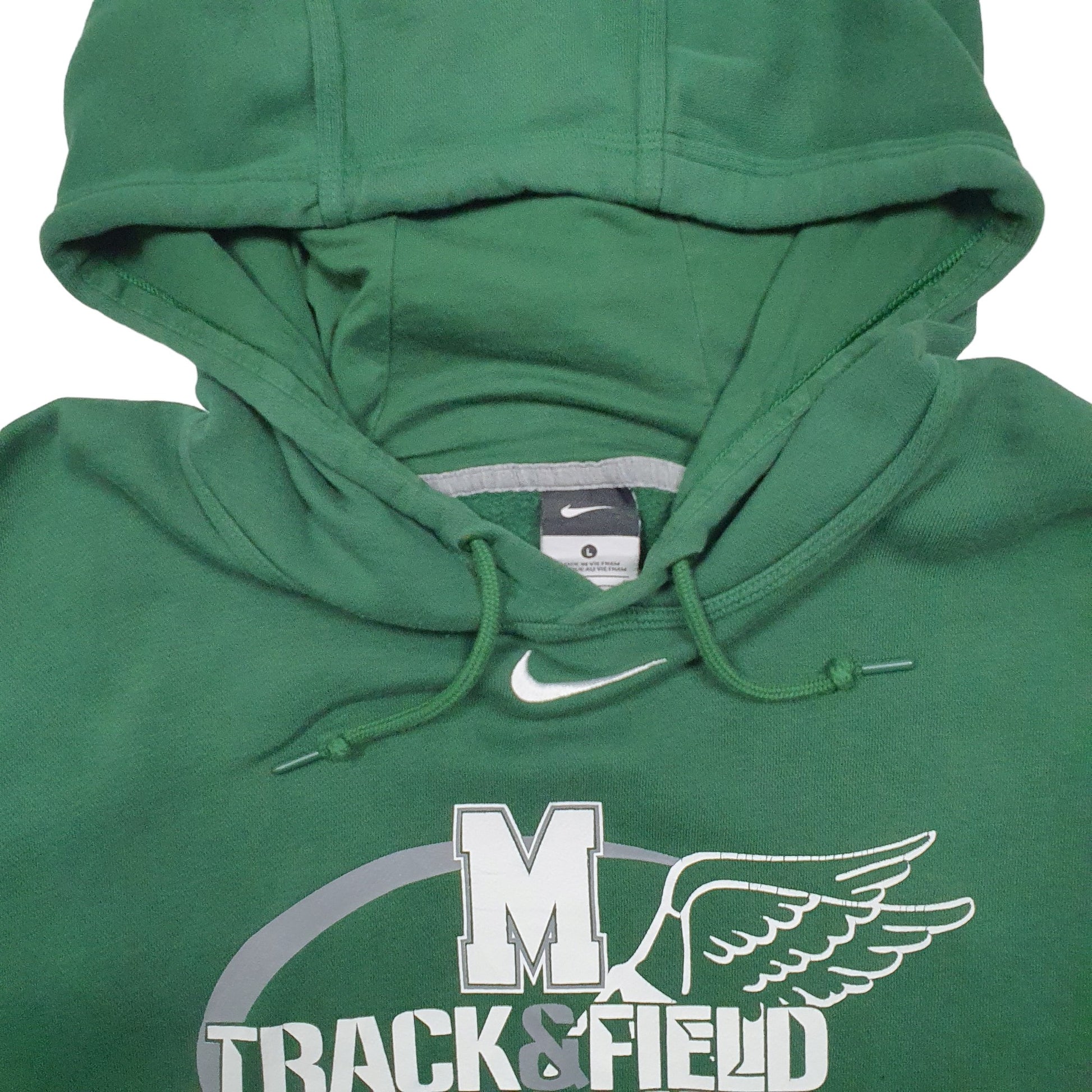 Mens Green Nike Track And Field Musselman Hoodie Jumper